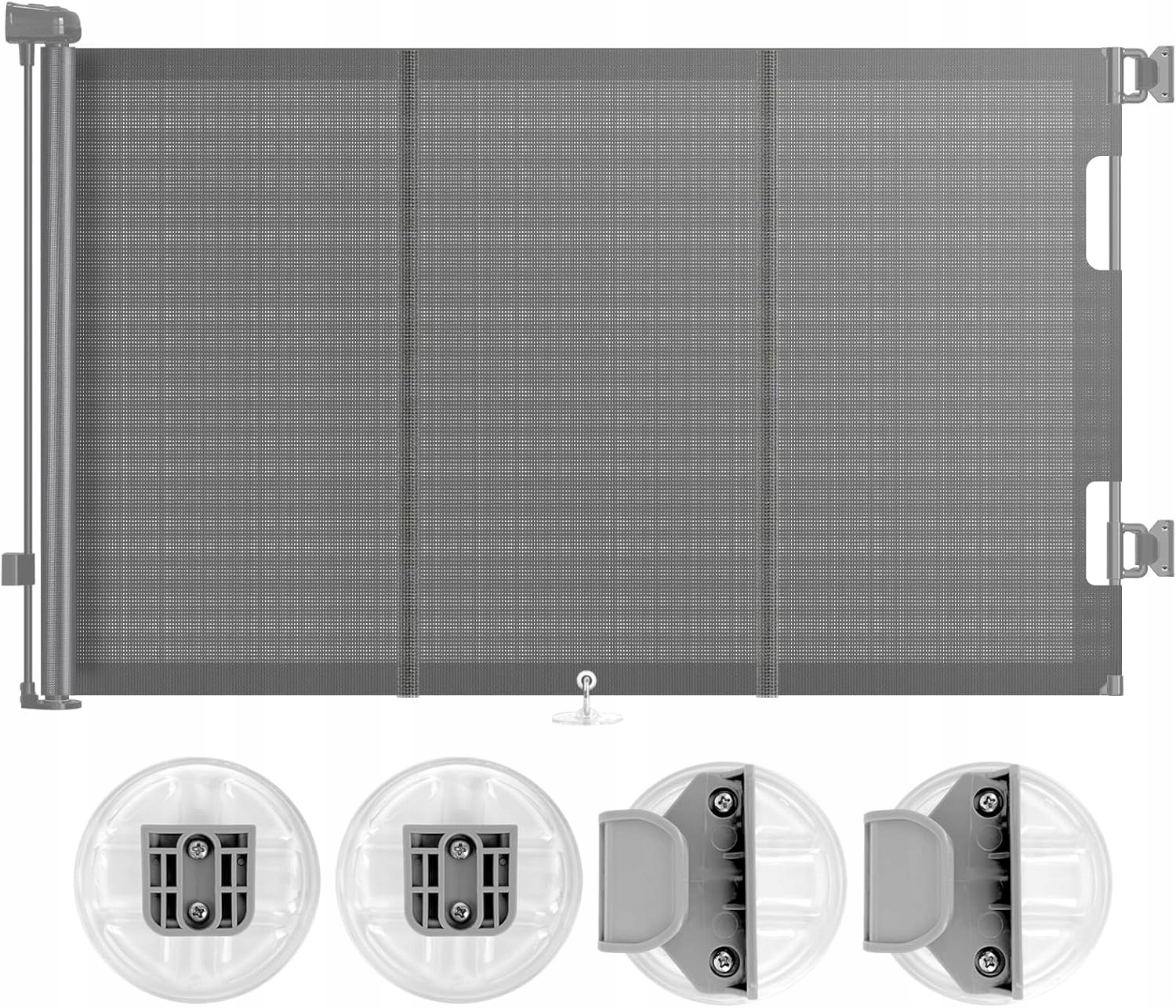 Ochranná branka na schody a dveře Wodondog 140x80 cm šedá