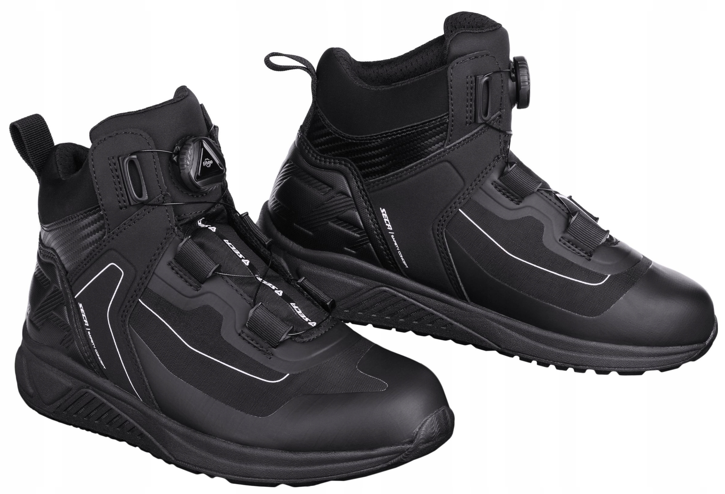 Seca Drift Čierne Motocyklové Topánky Krátke Mestské Letné Čierne