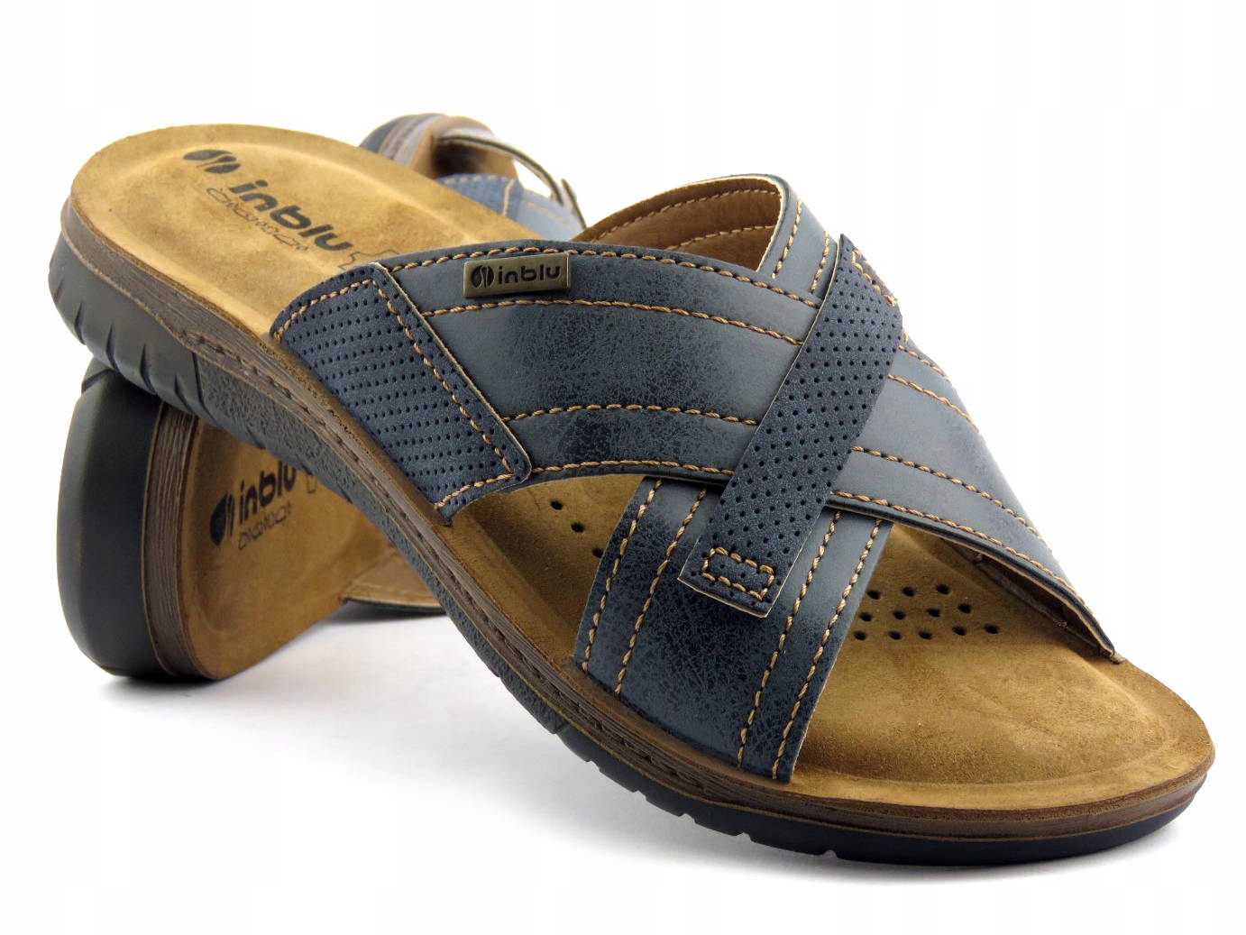 

Klapki Męskie Inblu ID-09 Wkładka Skóra Miękkie %