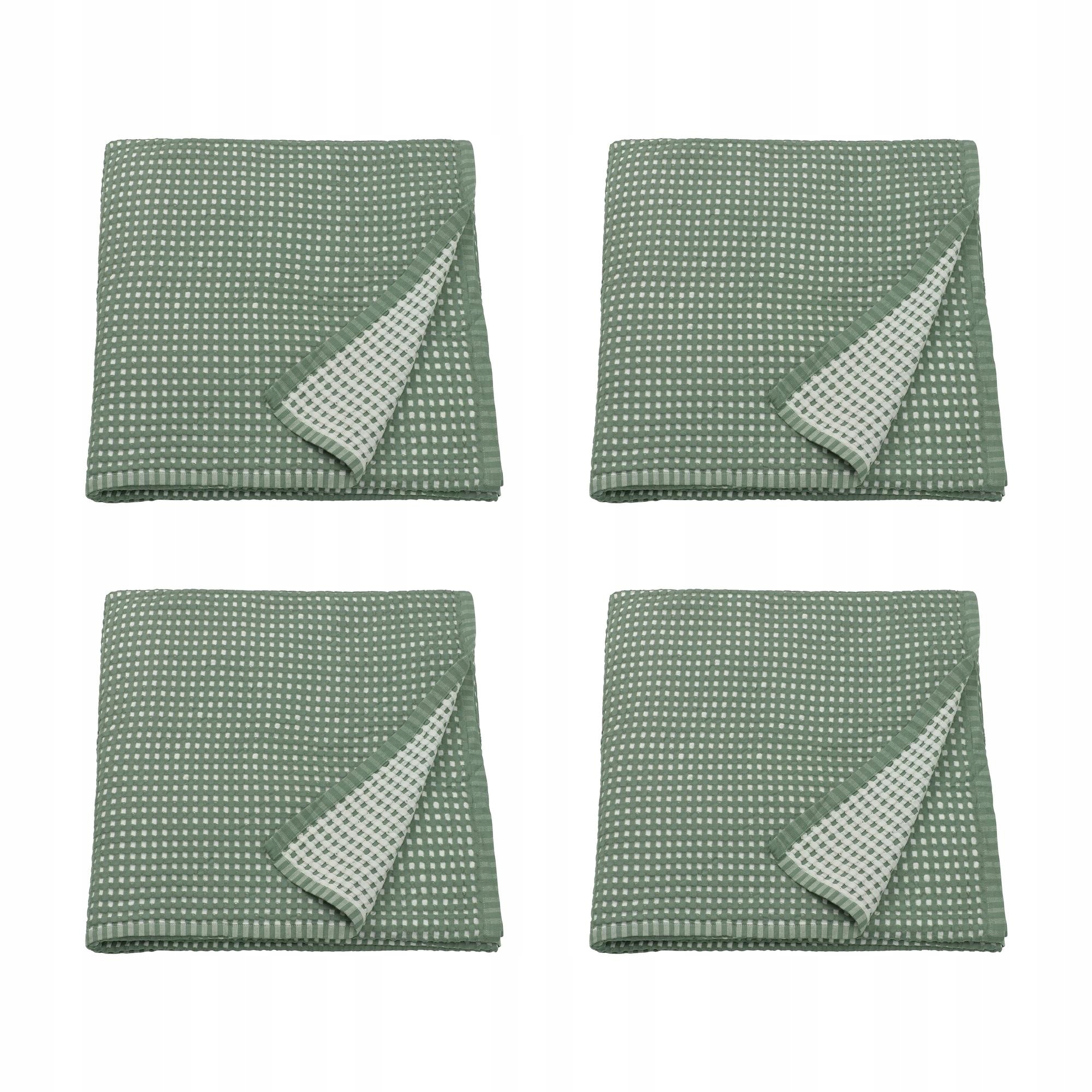 4 ks Přehoz Pelartuja zeleno-šedý 230 x 250 cm bavlna