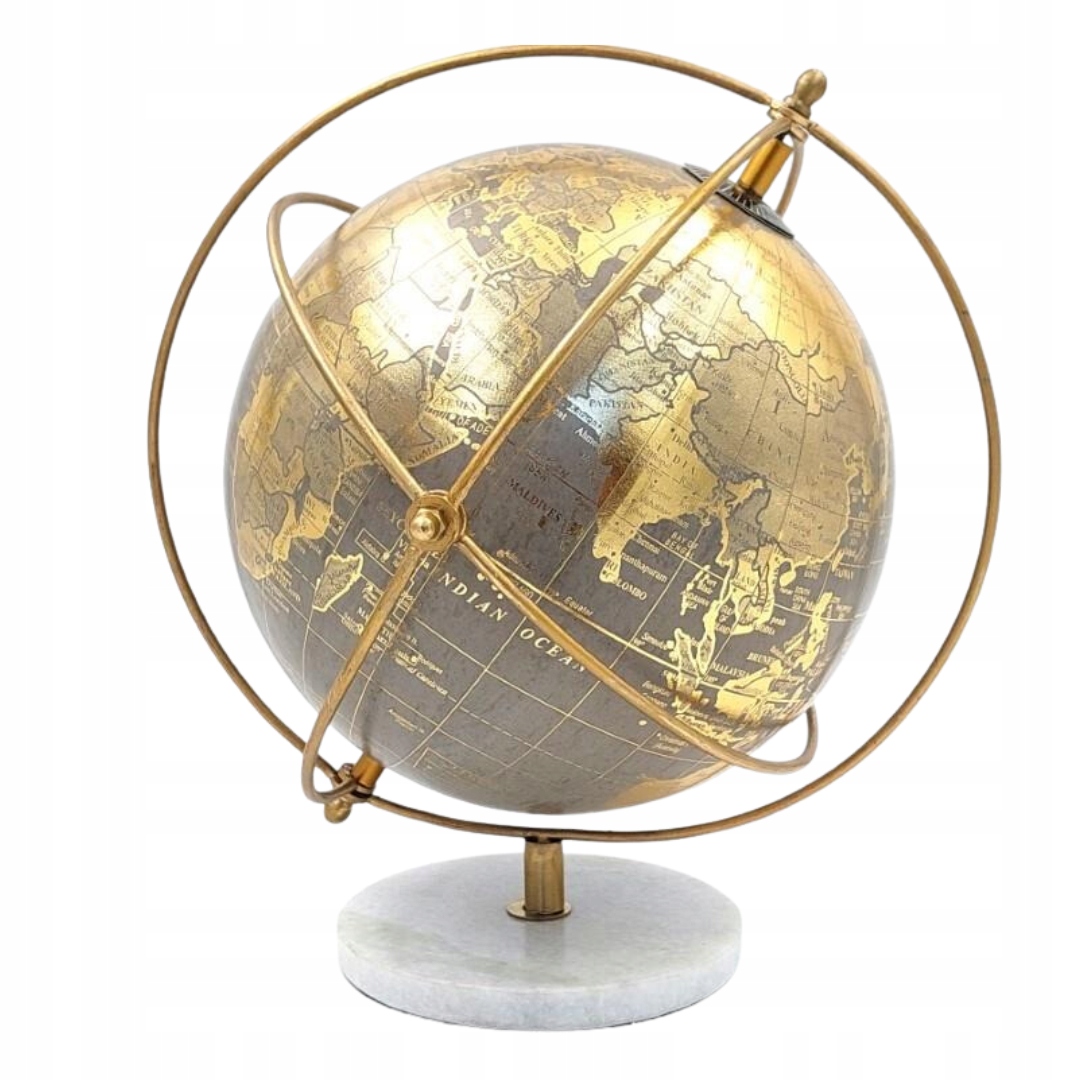 Globus dekoracyjny z pierścieniami