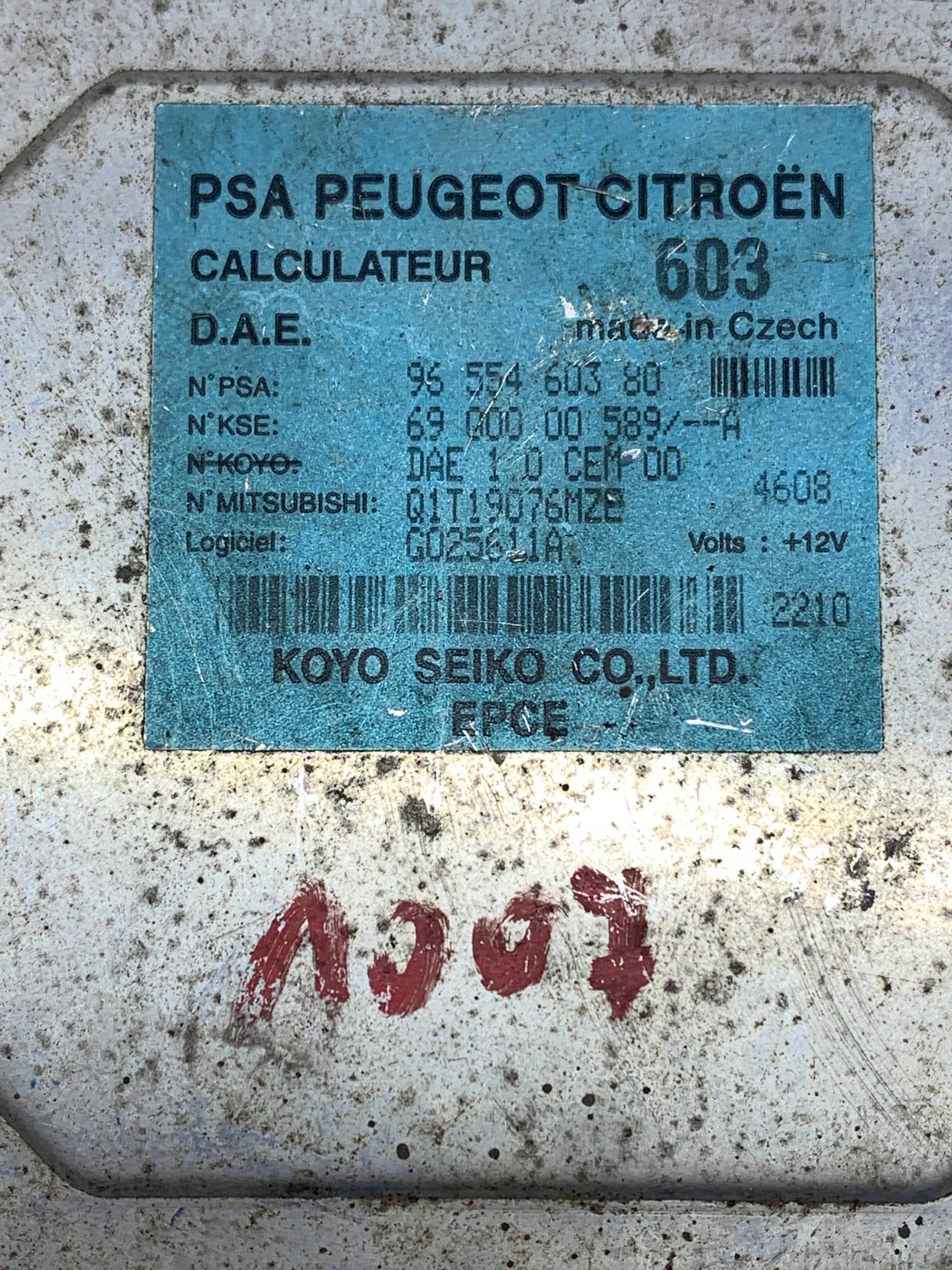 modulo Centralina SERVOSTERZO 9655460380 CITROEN PEUGEOT