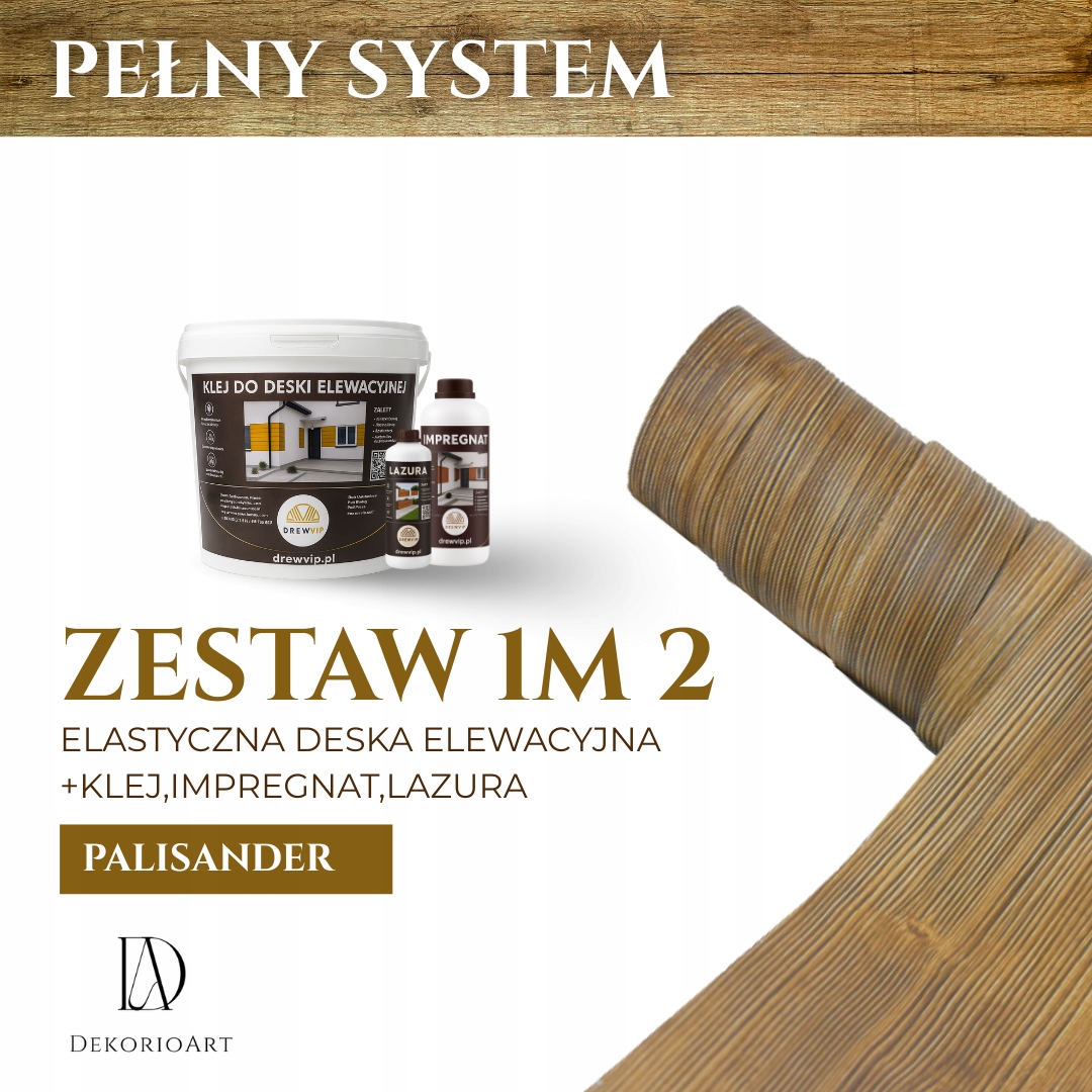 Set 1 m2 Pružná fasádní deska Palisander barva