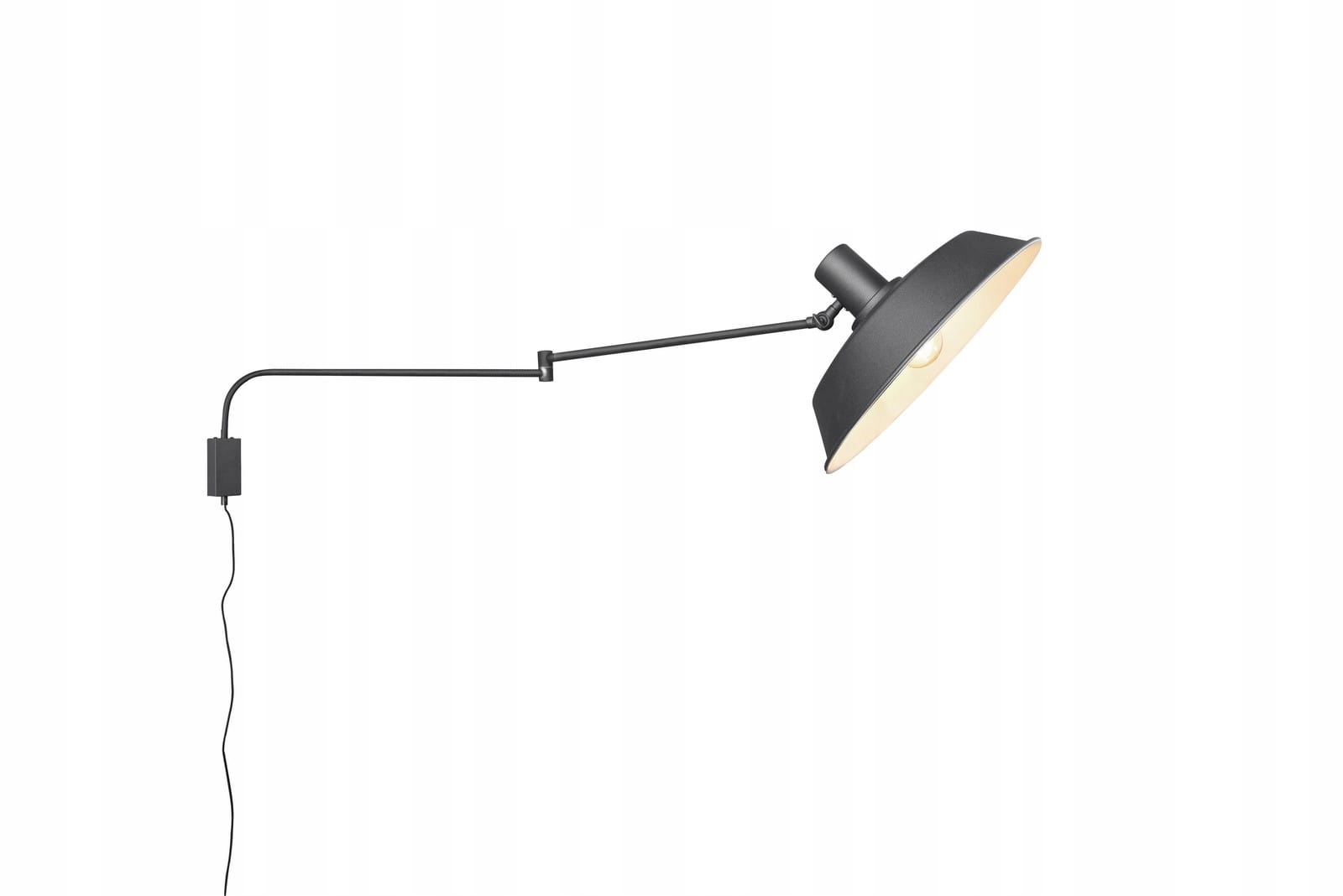 Nástenná lampa Bolder čierna E27 40W s vypínačom Trio