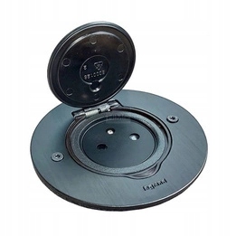 Podlahová zásuvka IP44 okrúhla Grafitová Legrand