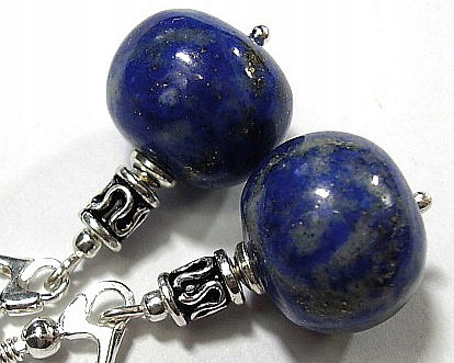 Krásné Náušnice Stříbro Lapis Lazuli