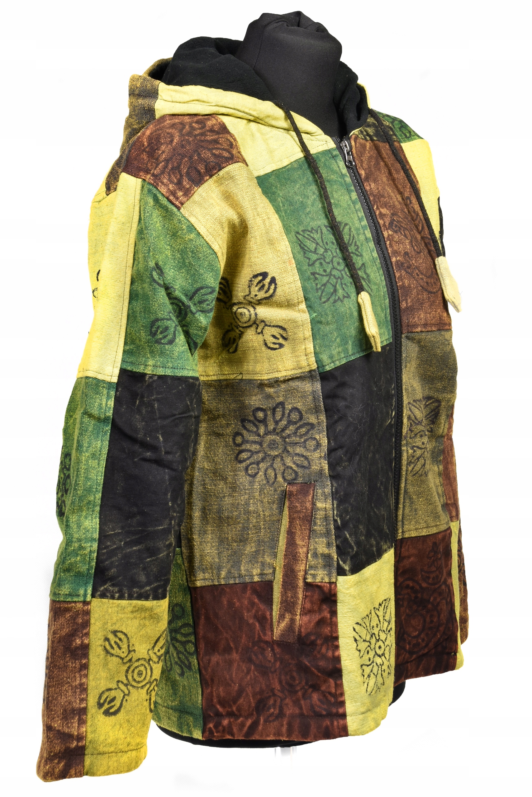 Mikina Gheri Etno pathwork Himalájská bavlna Umělecký fleece