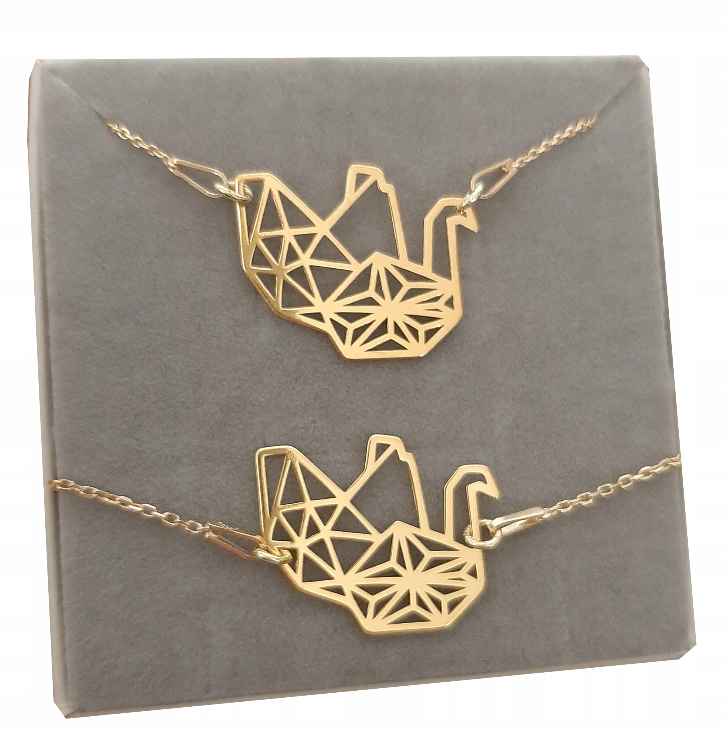 Komplet labuť Origami Celebrita stříbro 925