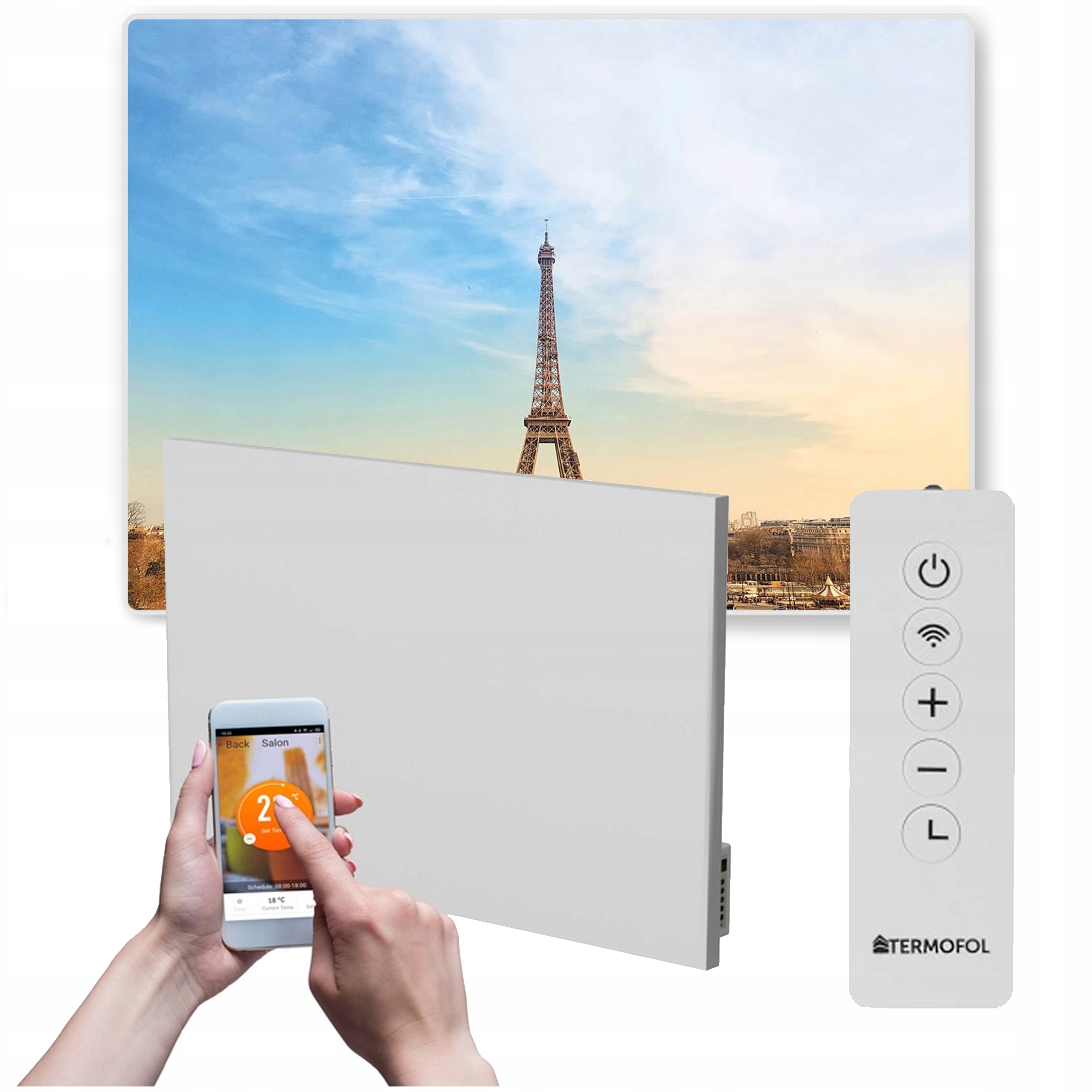 Infračervený obrazový ohrievač 500 W 85 x 60 cm WiFi
