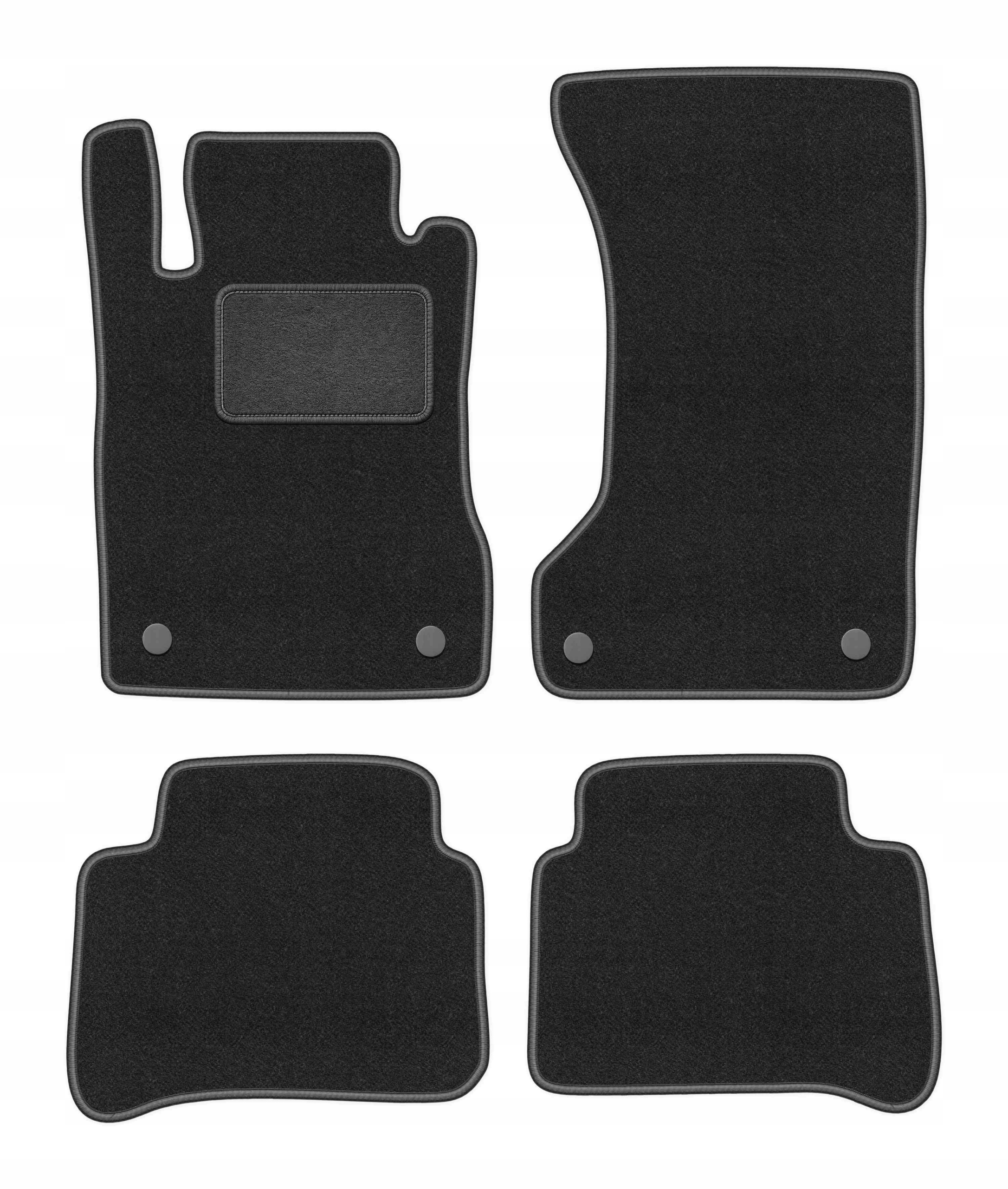 Dywaniki welurowe do Mercedes W211 4Matic 2003-2009 komplet Lux grafit