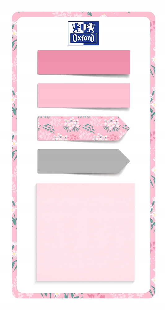 KARTECZKI SAMOPRZYLEPNE OXOFRD KIDS różowe