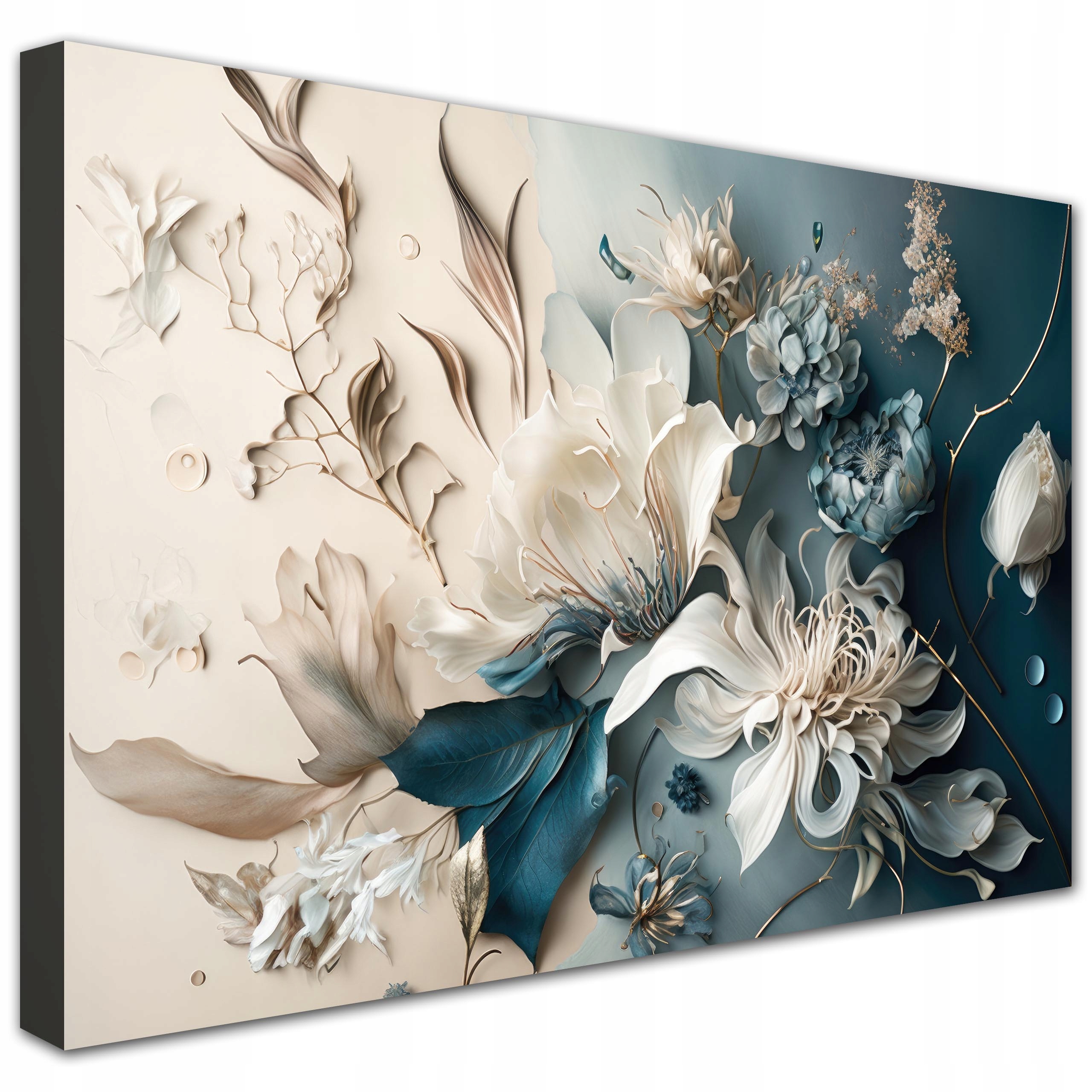 Obraz Na Płótnie Na Ścianę Kwiat Glamur Duży Salon Sypialnia 90x60