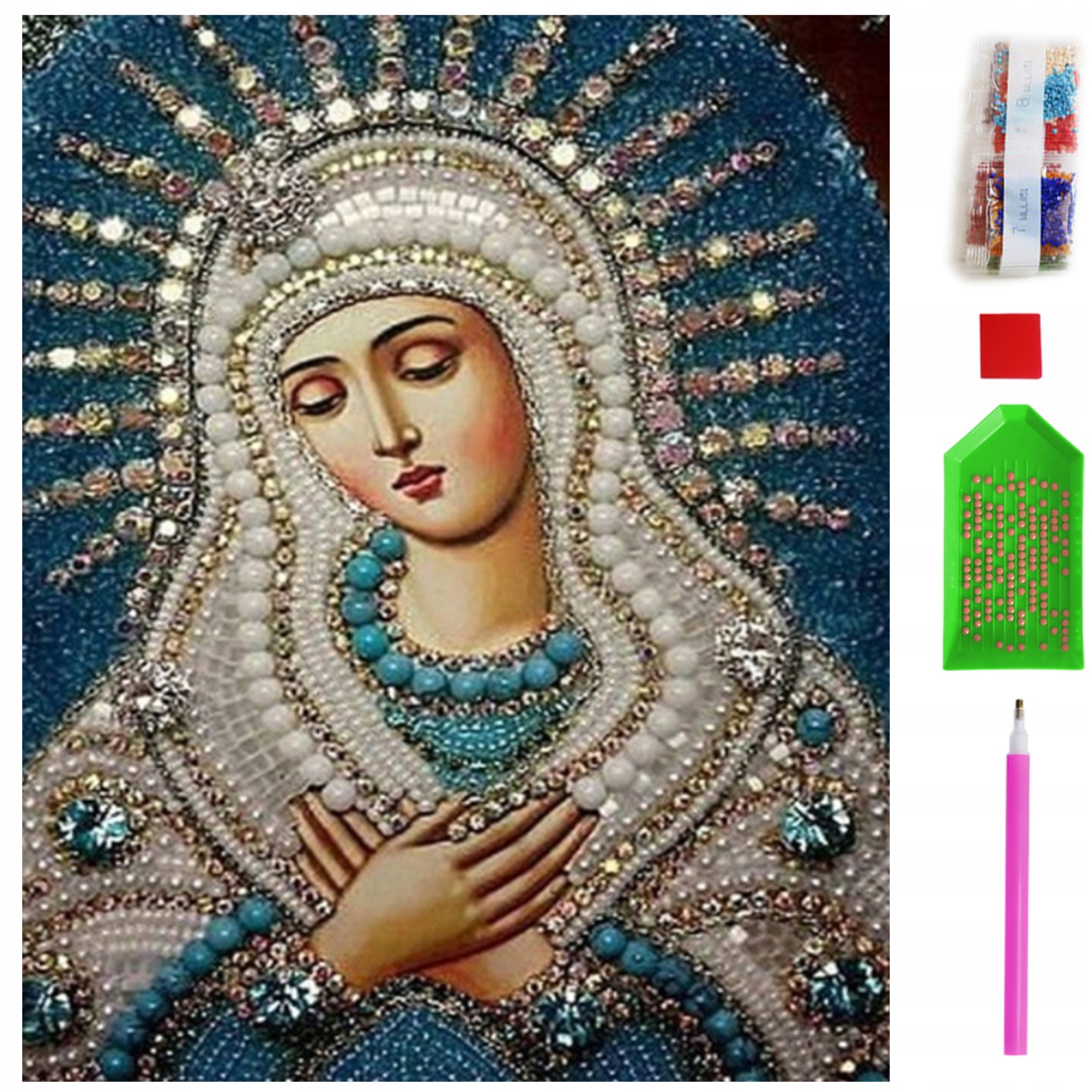 Diamond Painting Výšivka Diamantová Matka Boží 5D