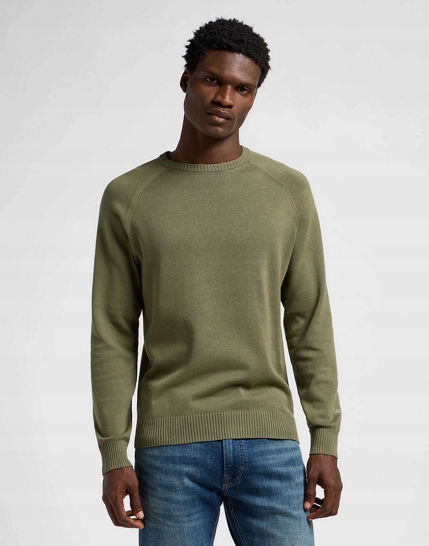 Pánský svetr Lee Clean Raglan Sweater Mercantile Green 112355673 XXL