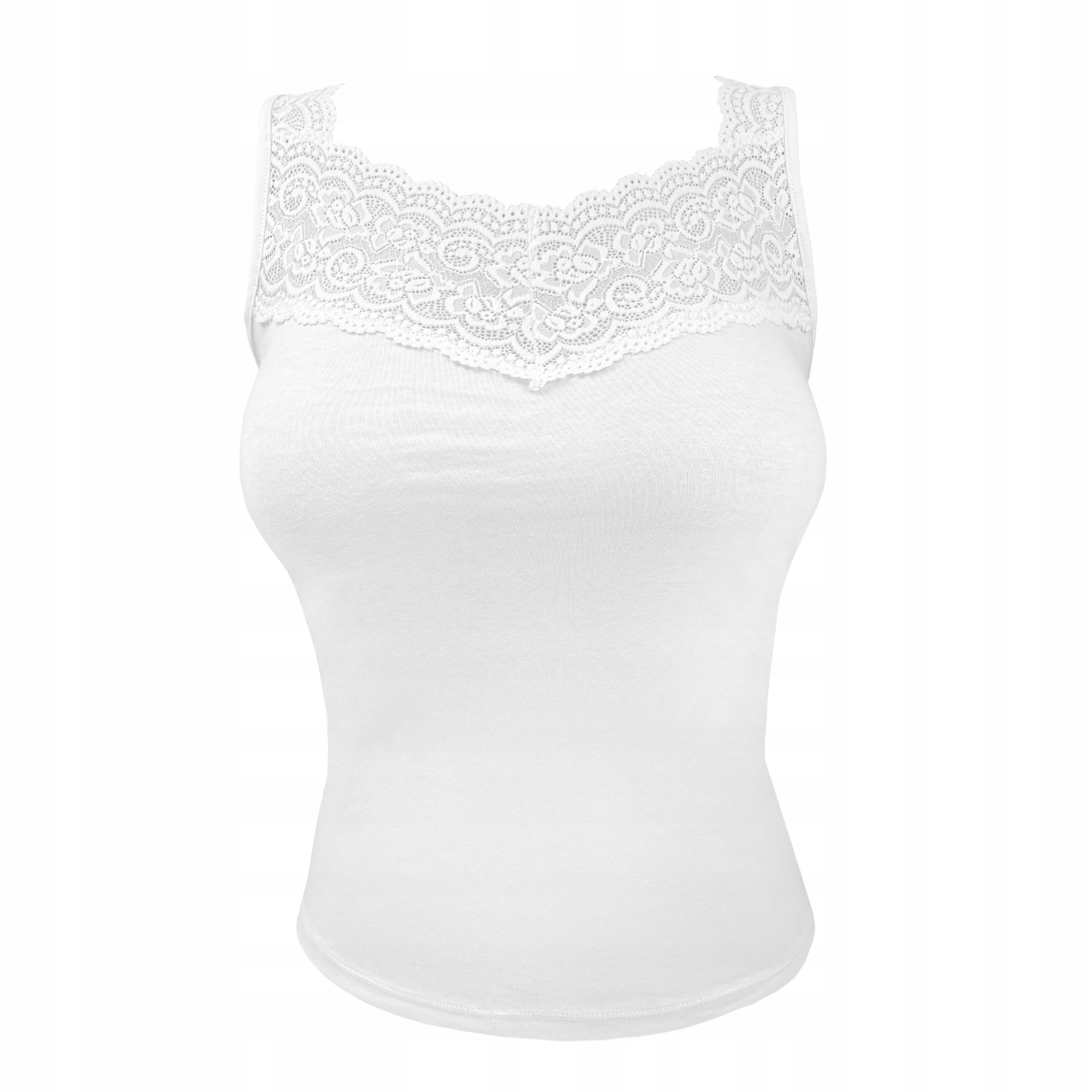 DAMSKI TOP BIELIŹNIANY BIAŁY BAWEŁNA OUNO M