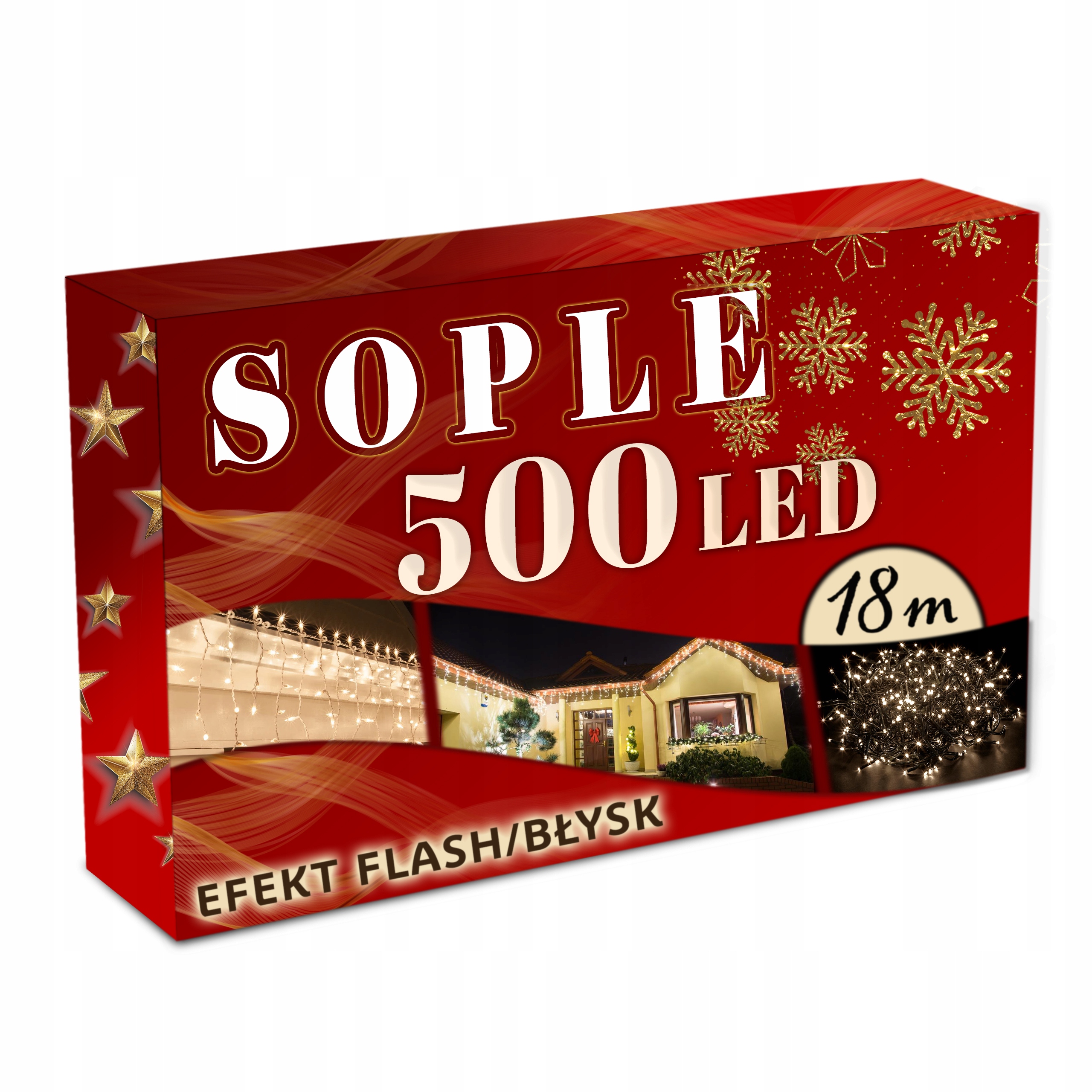

Sople 500 Led Zewnętrzne Lampki Choinkowe Kurtyna