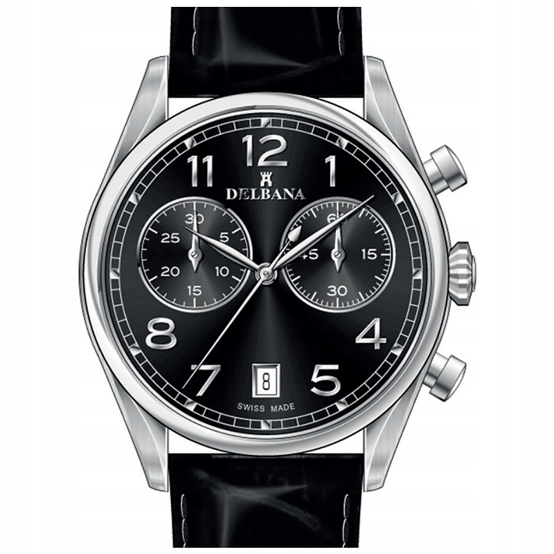 Pánské Hodinky Delbana 41601.754.6.032 s černým řemínkem