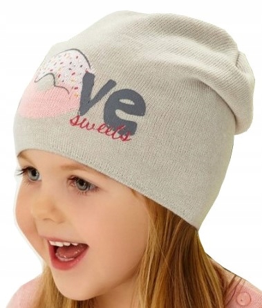 

Czapka dla dziewczynki Wiosna Jesień 50-52 3-6 L