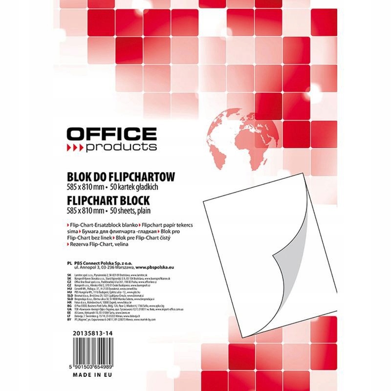 

Blok Do Flipchartów Office Gładki 58,5X81cm 50kart