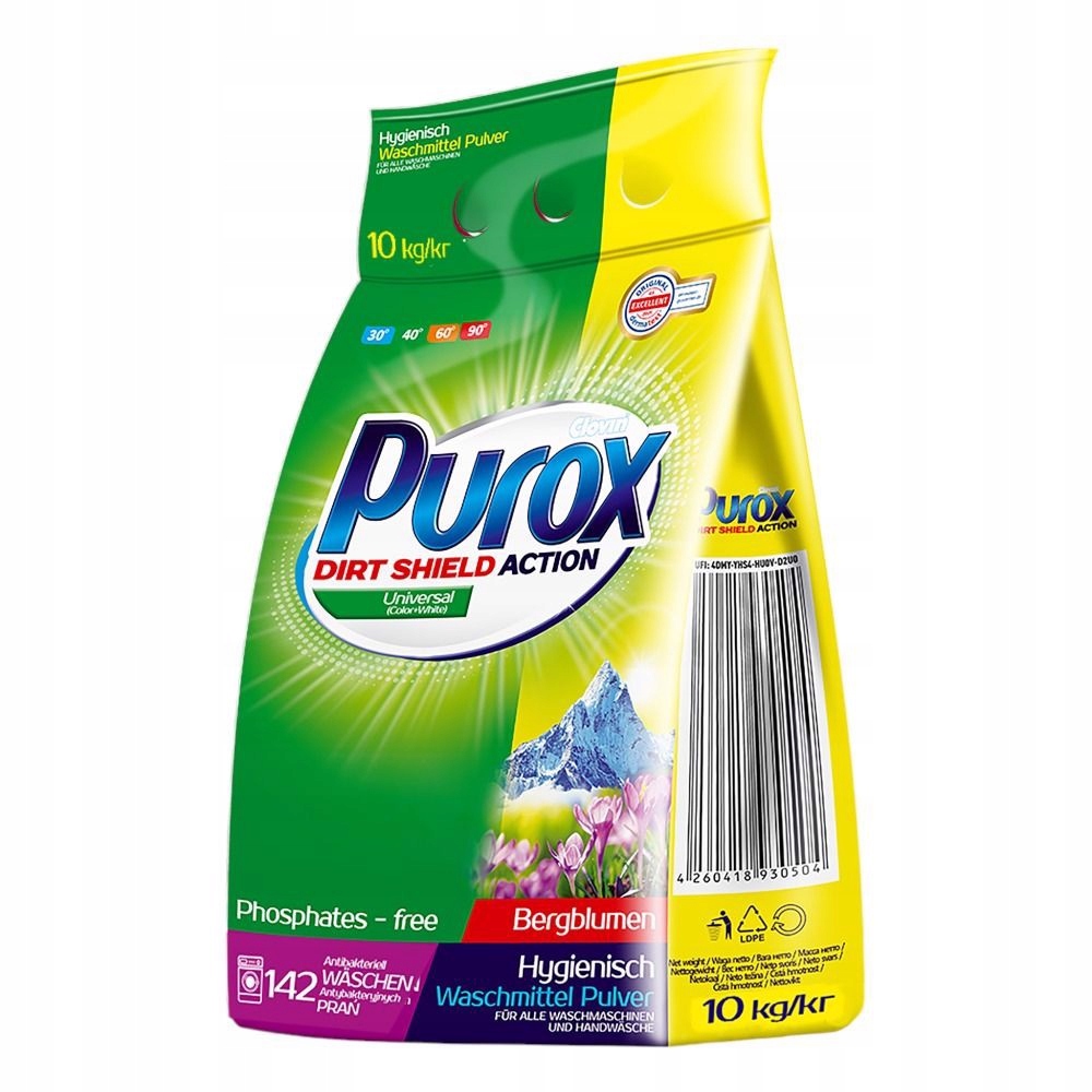 Levně Clovin Prací prášek Purox Universal 10 kg