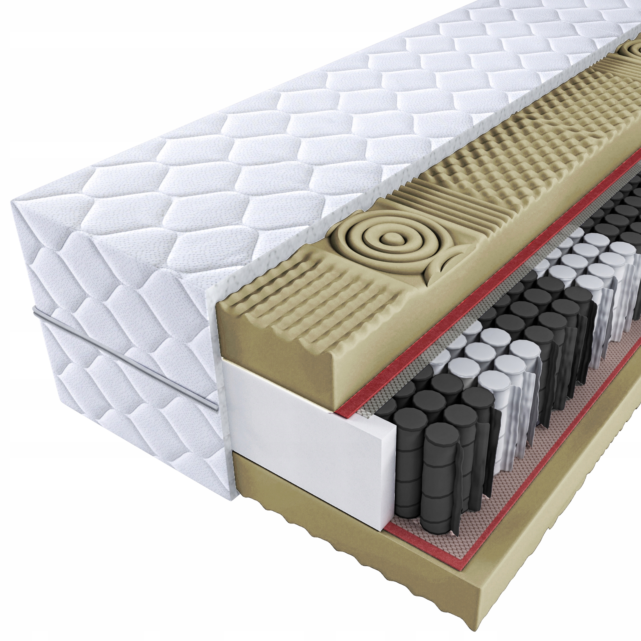 Materac kieszeniowy Gold 160x200 masujący Premium 26cm Lux Komfortowy