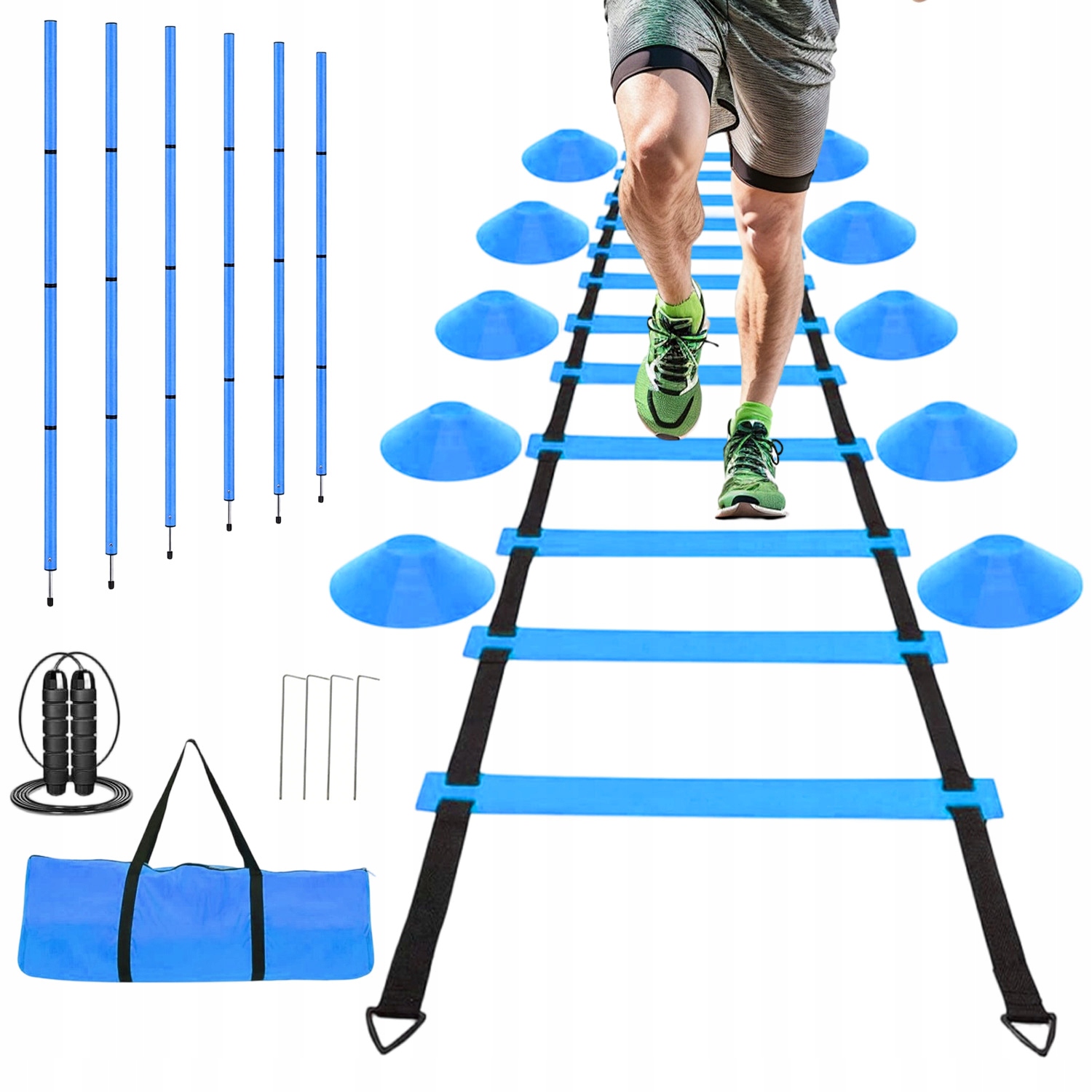 Zestaw Piłkarski Do Treningu Ćwiczeń Profesjonalny Agility Speed Training