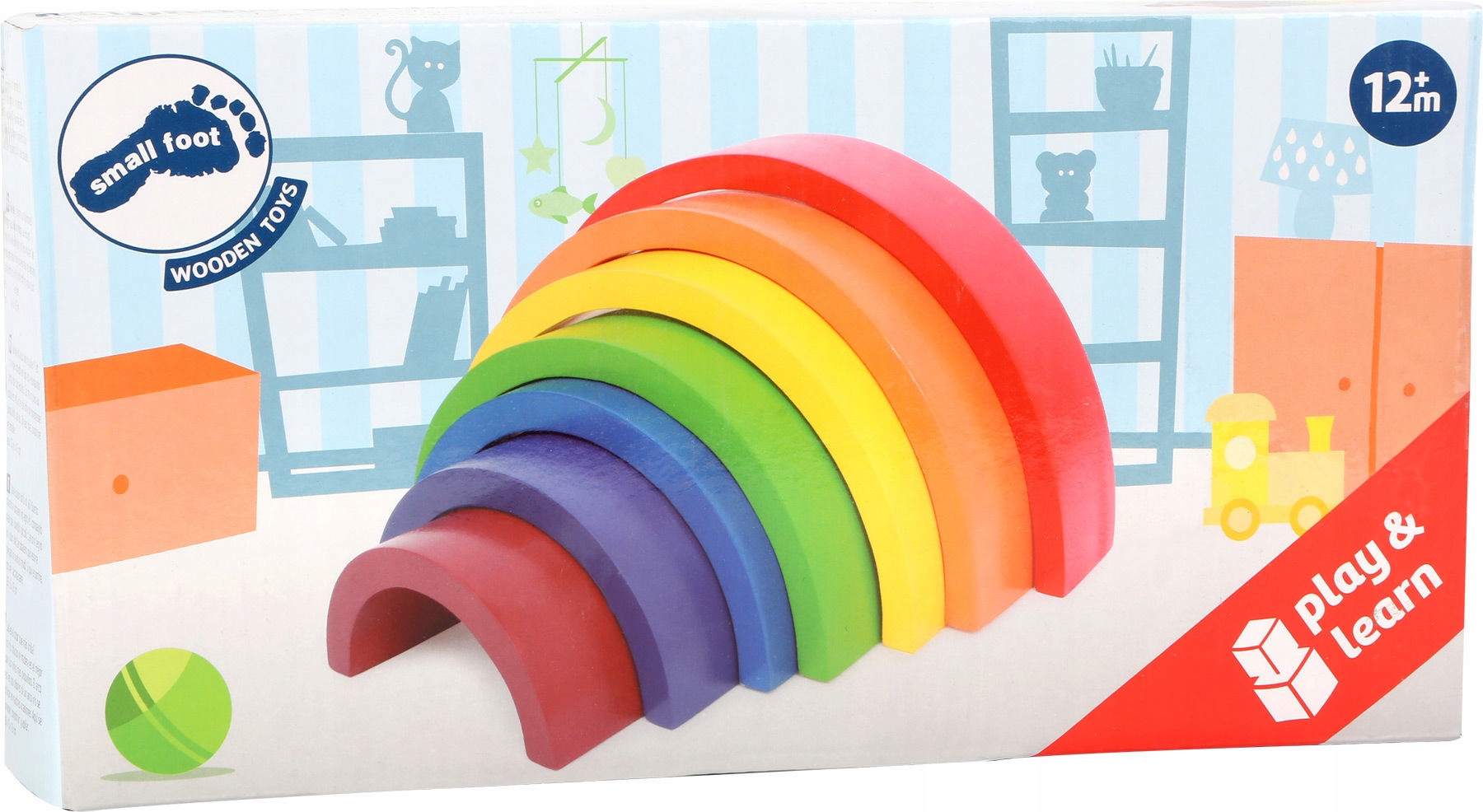 

Drewniane Klocki Duża Tęcza Montessori Klocki