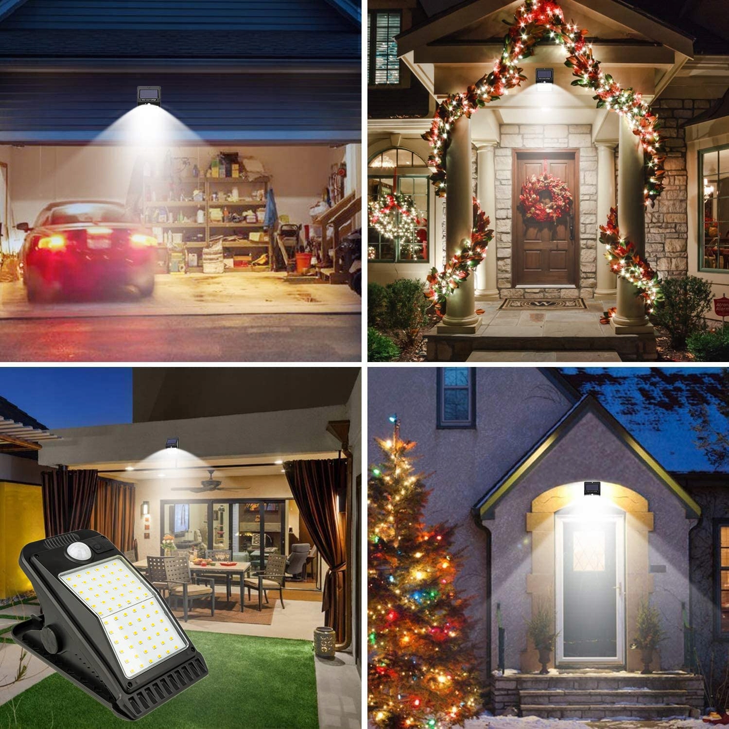 Lampy Solarne Zewnętrzne Z Czujnikiem Ruchu Wodoodporne 72 LED IP65 SUNBOIA — miniatura 6