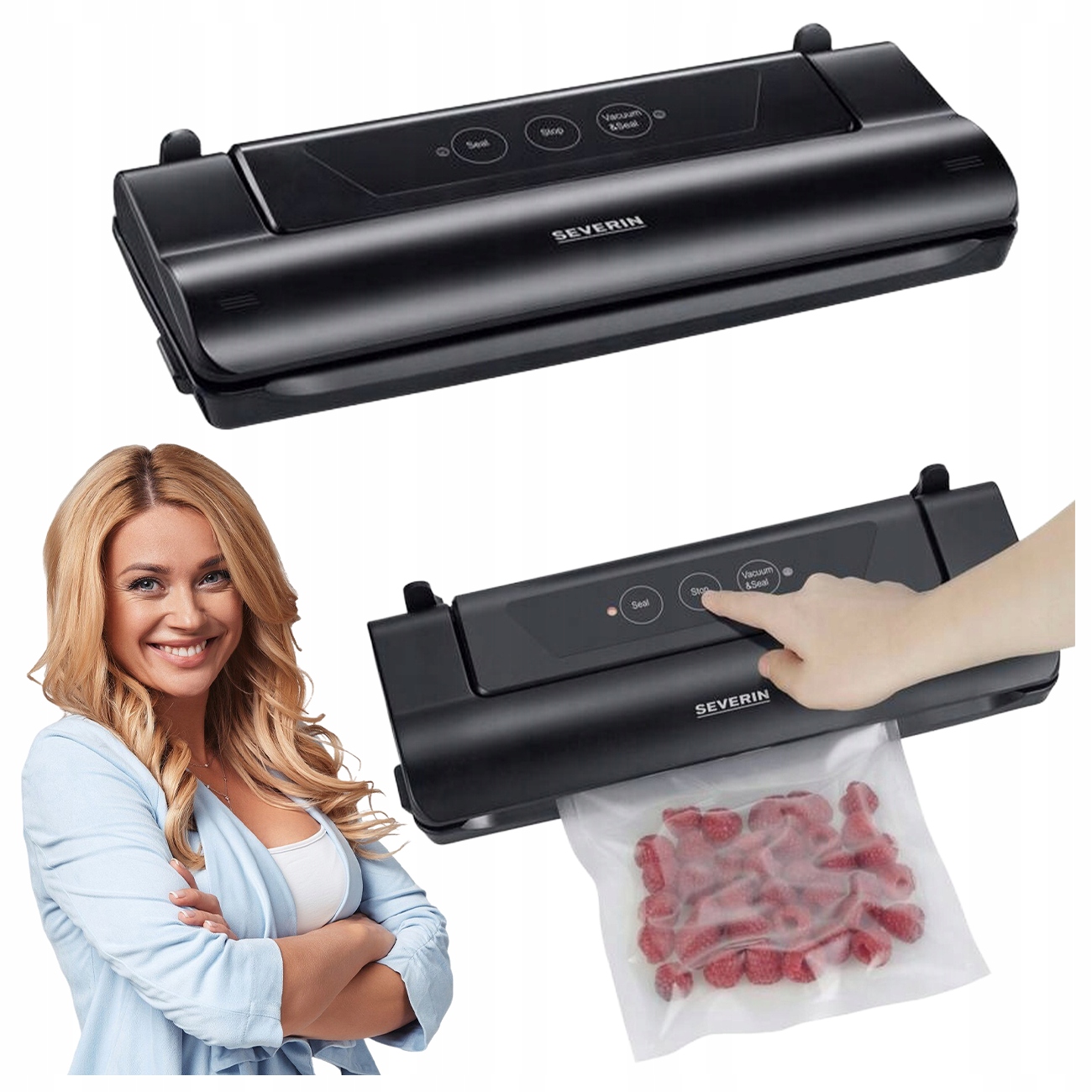 Vakuová Svařovací Stroj Na Potraviny, Fólie Pro Vakuové Balení, 70 W, Černá Barva