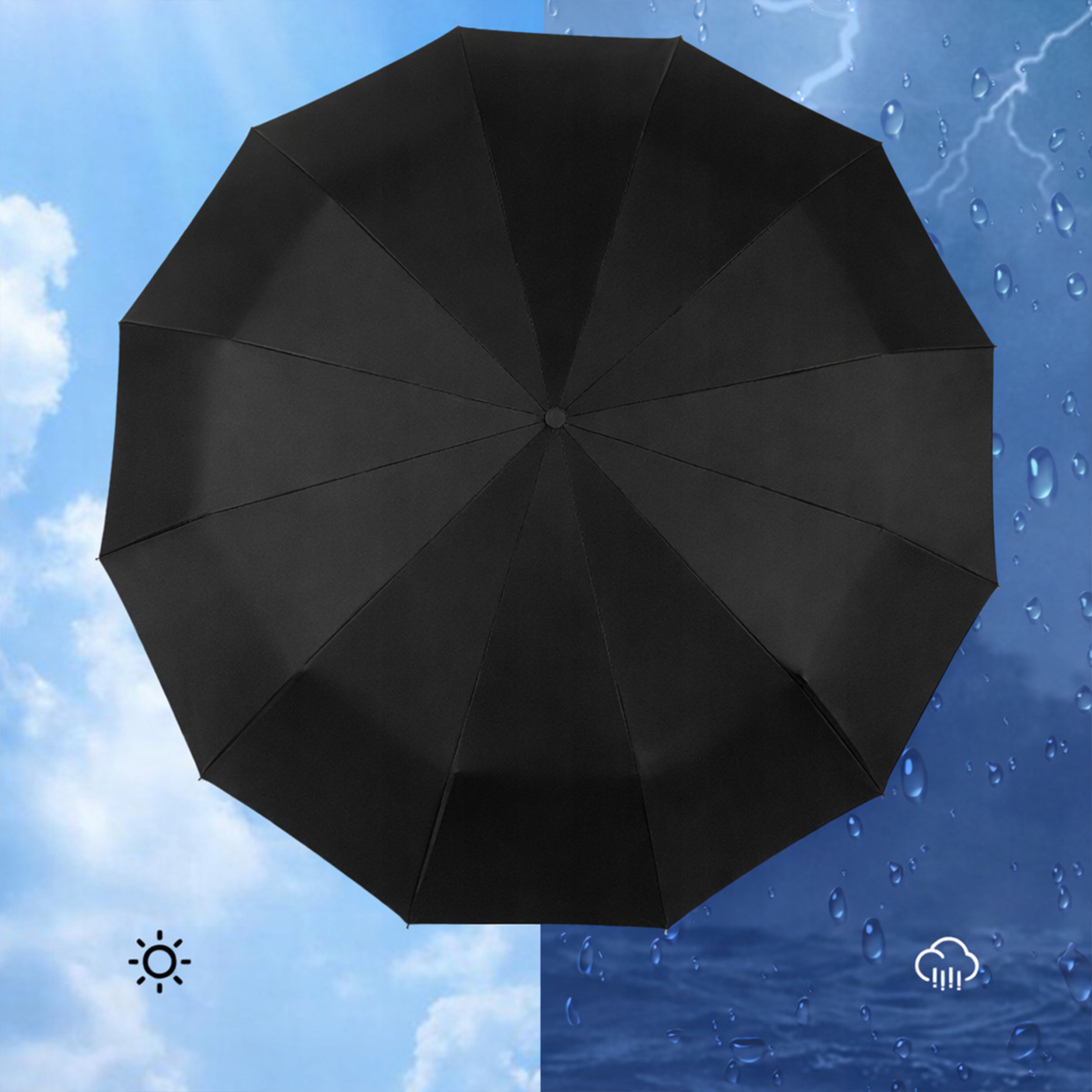 PARASOL WIATROSZCZELNY SKŁADANY PARASOLKA MĘSKA DAMSKA 12 RAMION +POKROWIEC Kod producenta NA DESZCZ RZĄDOWY BIZNESOWY PREZYDENCKI 120cm