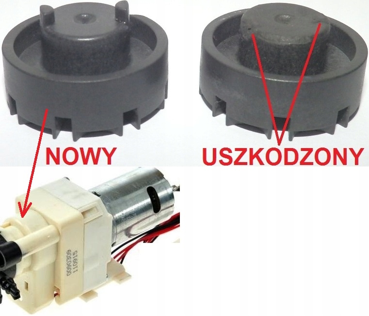 Przekładnia sprzęgło zawór ceramiczny ekspres Melitta Jura Nivona Nicr