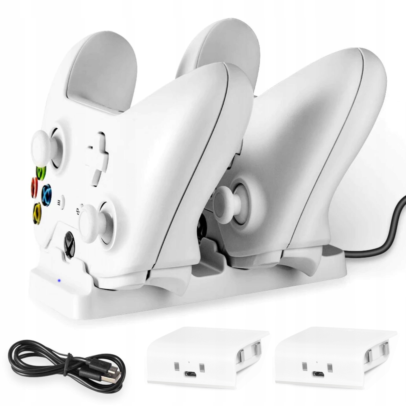 ŁADOWARKA DO PADÓW STACJA DOKUJĄCA XBOX ONE S X 2x ZAPASOWE AKUMULATORY