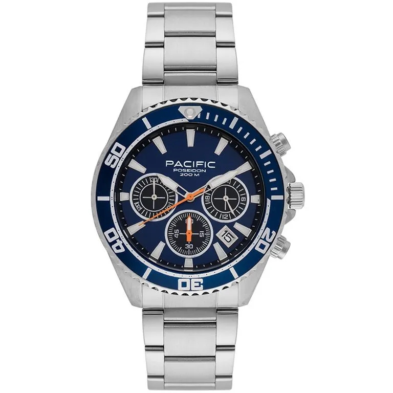 Pacific Poseidon SMPB-2004-02 modré pánské hodinky na náramku