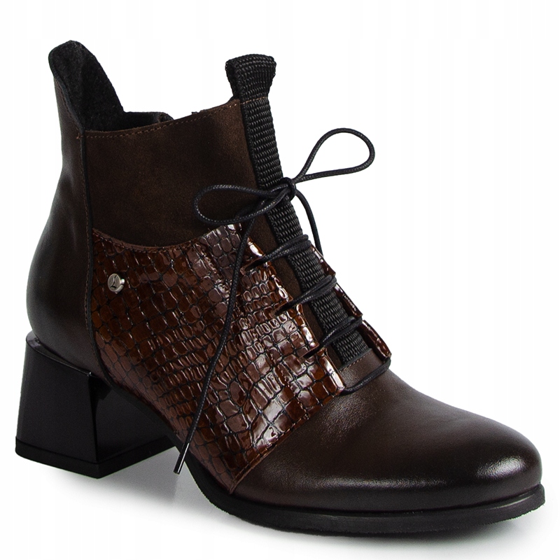 Lemar 60503 Hnědé Kožené Kotníkové Boty S Klíčkem 37