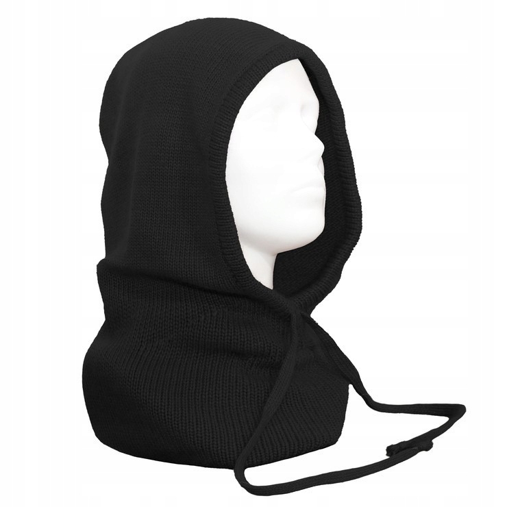 Černá Módní vlněná nákrčník , kukla, šátek, kapuce Polský