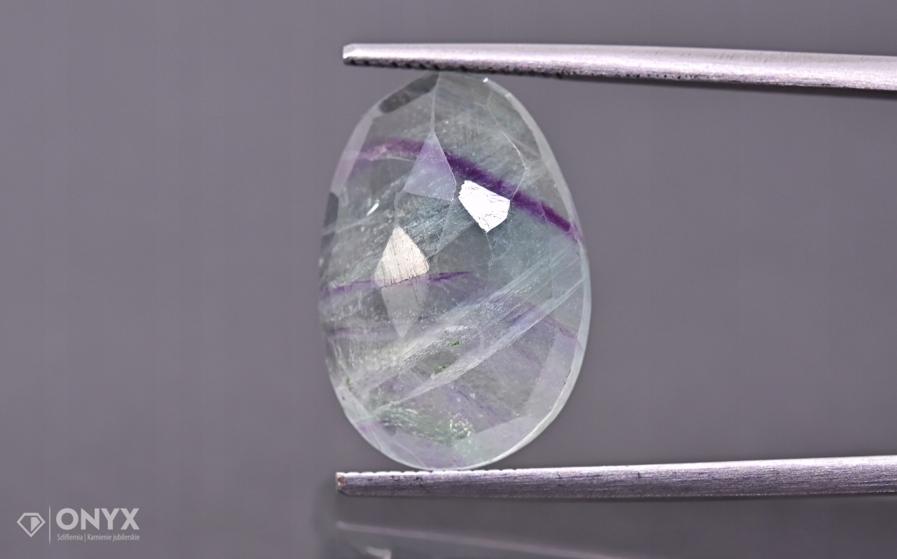 Fluorit fazetovaná nepravidelná růžice 17,5x12 mm