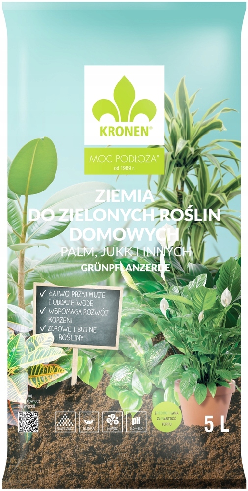ZIEMIA DO DOMOWYCH ROŚLIN ZIELONYCH:PALM, MONSTERY Kod producenta KRO.005.ZRD
