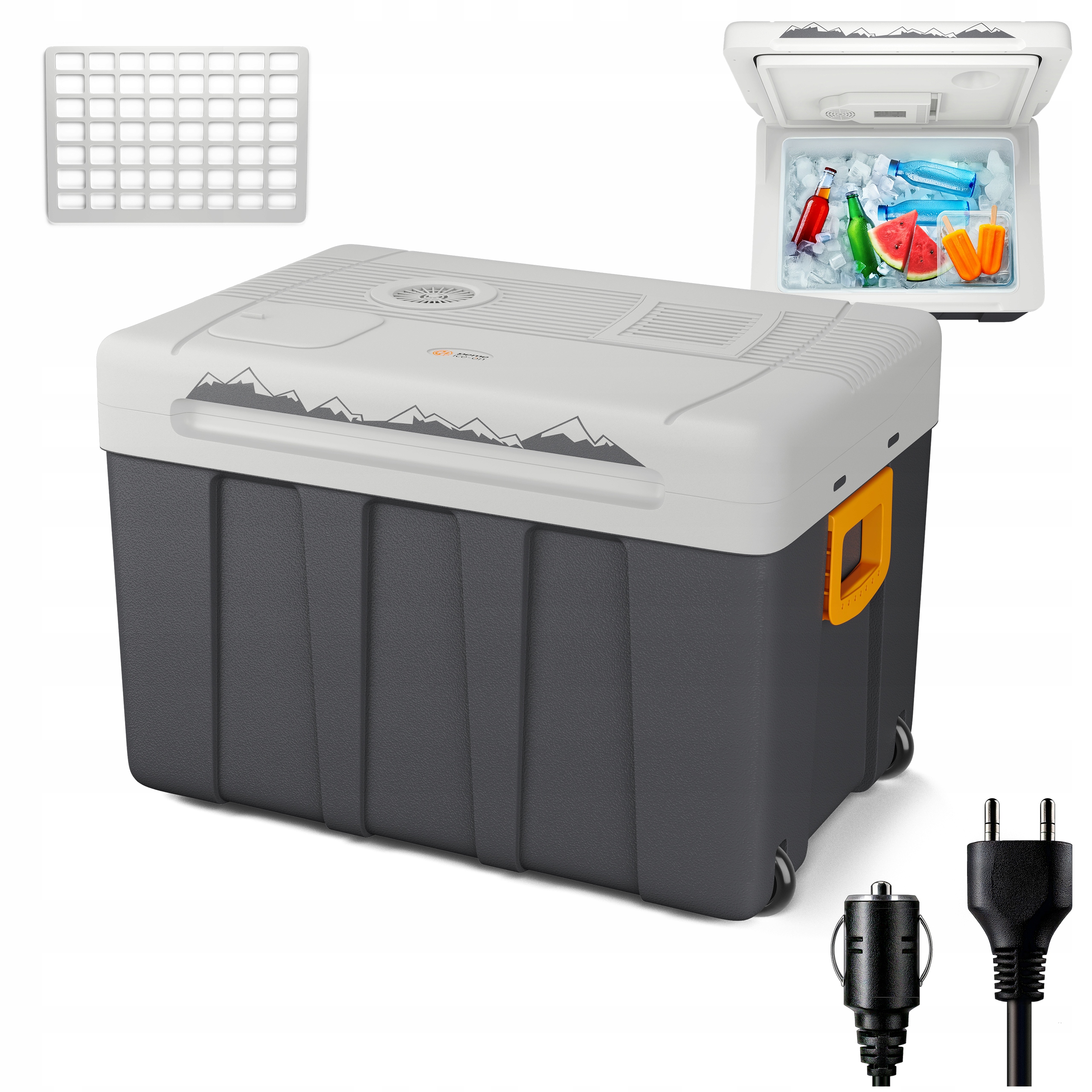 Lodówka turystyczna samochodowa Duża XL 50 230V 12V z funkcją grzania Peme