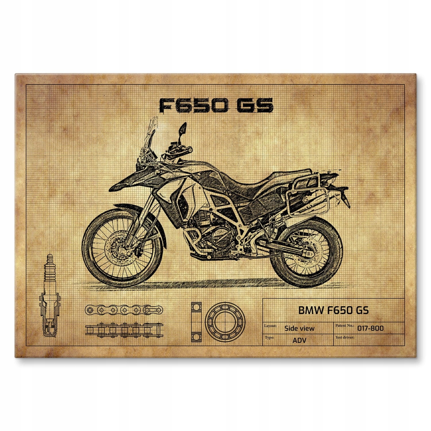 Plechová Ozdoba Motor Velký Dárek Poster Bmw