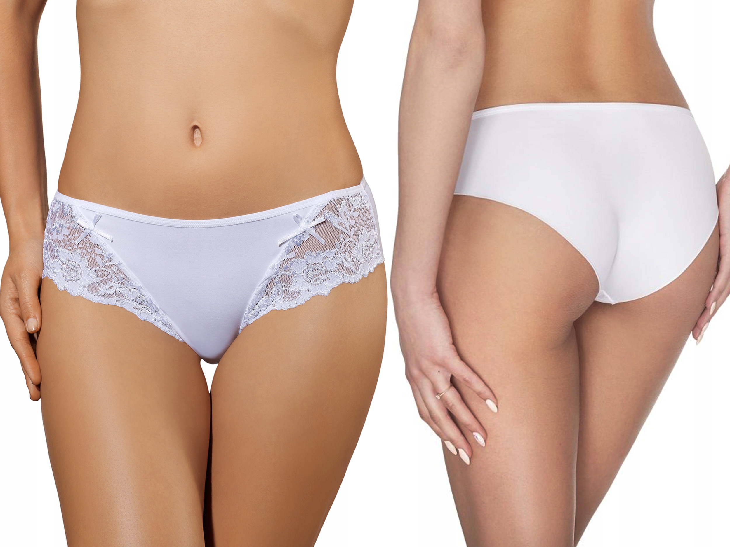 

Ewana 023 Klasyczne Figi z Mikrofibry Biały XL