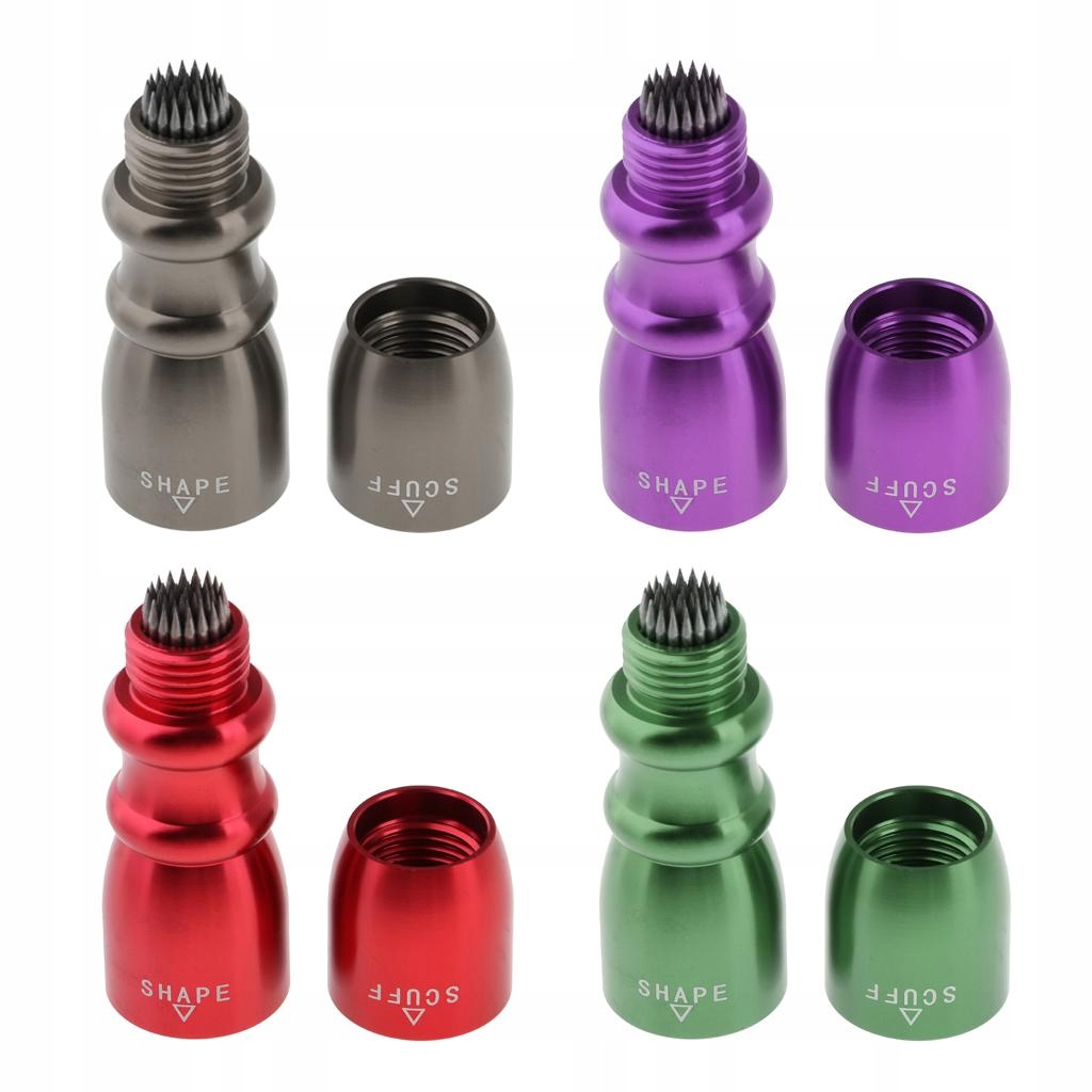 Cue Tip Shaper Billiards 3 in 1 Tool Scuffer Gray Kolor biały