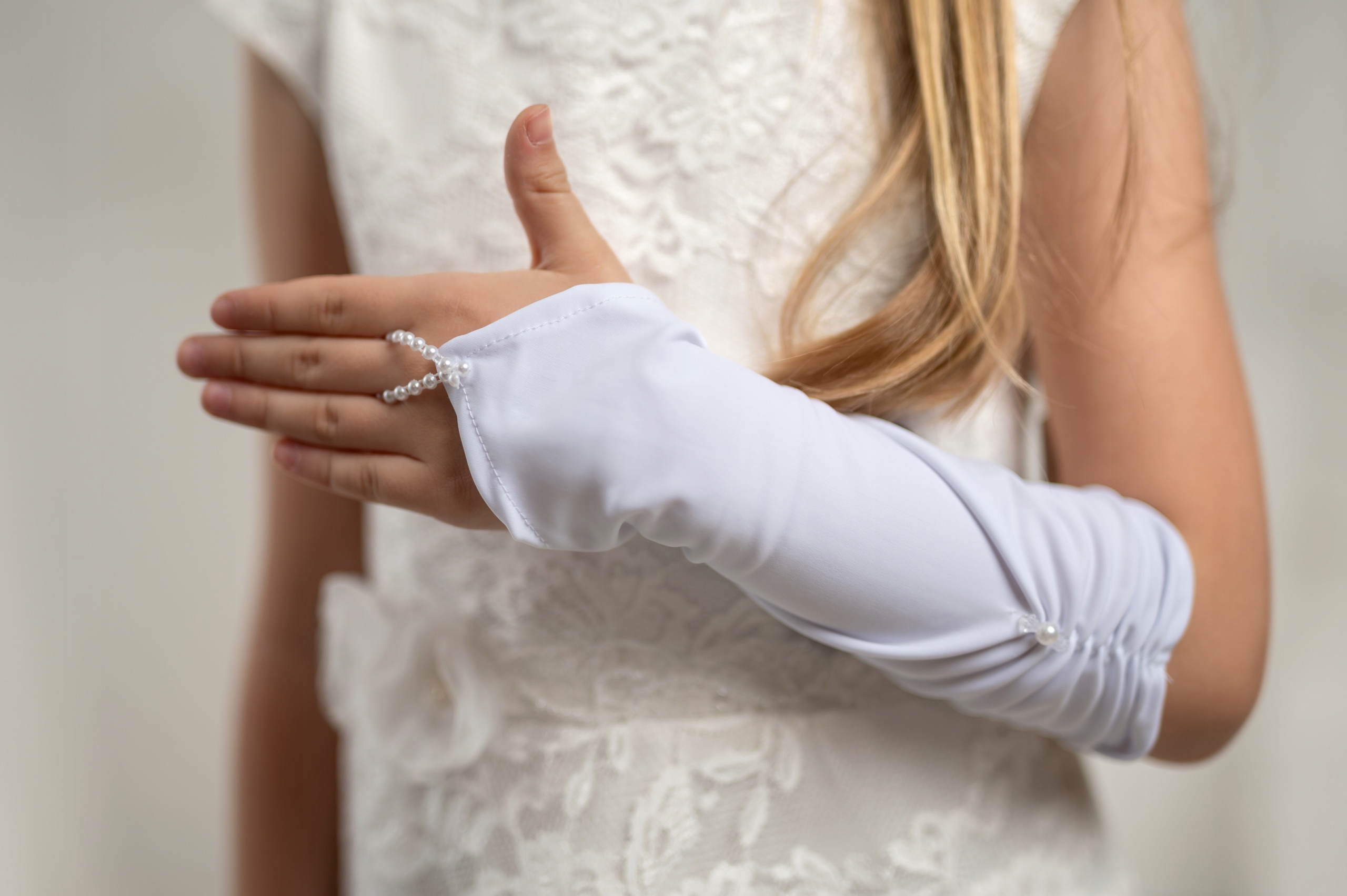 Rękawiczki komunijne na jeden palec