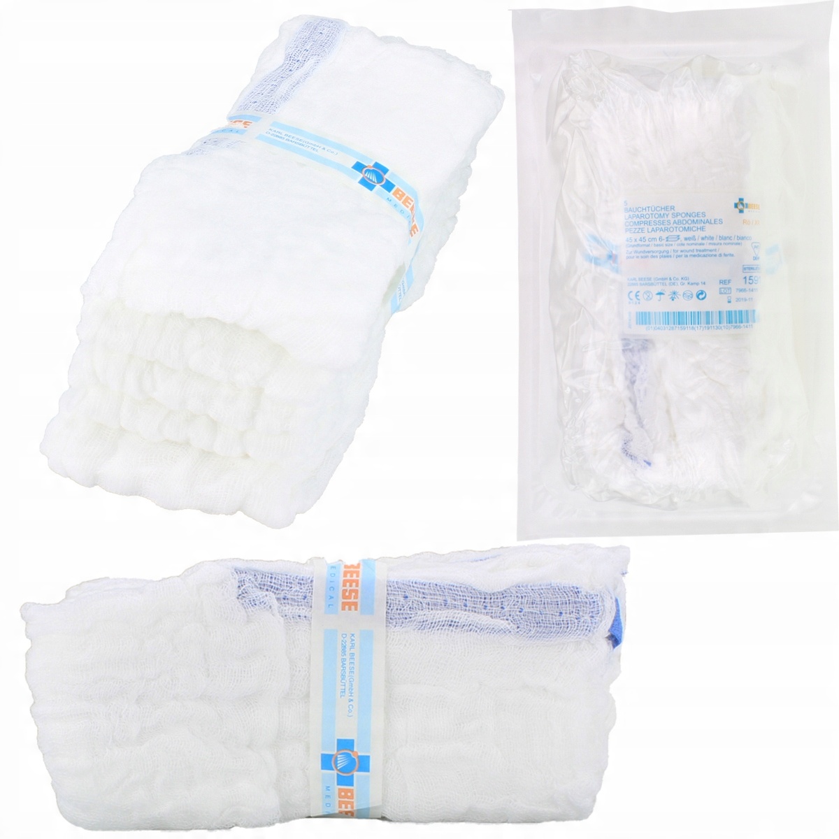 

Kompresy Jałowe Gaza Grube 5szt 45x45cm 6 Warstw 1