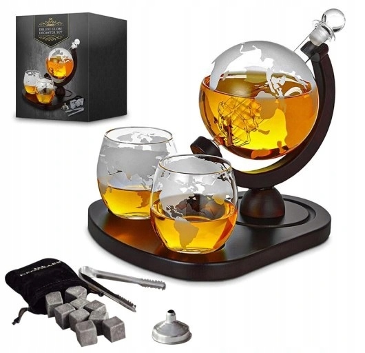 Sada na whisky Karafka Globus sklenice dárek k narozeninám chlapa