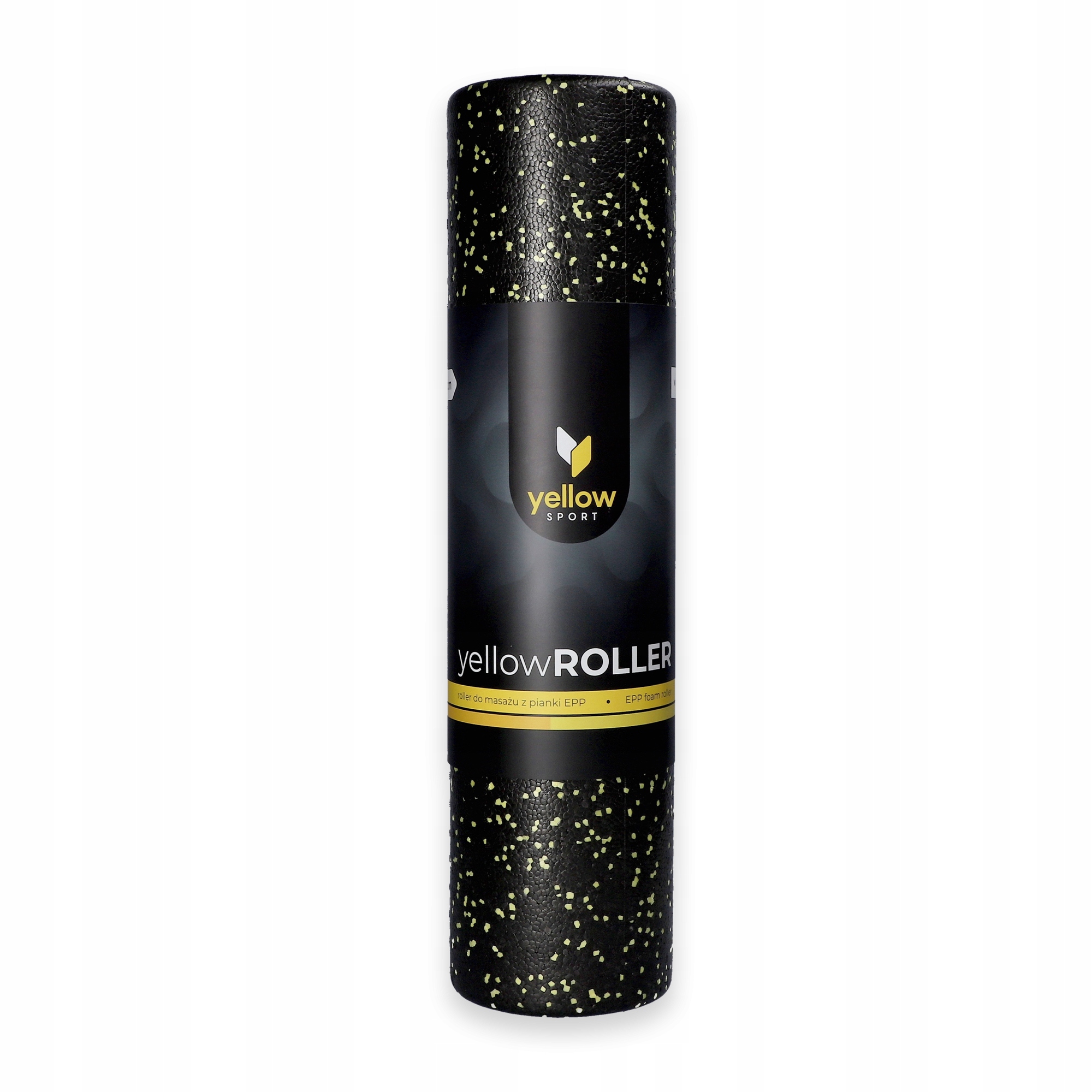 Wałek do masażu yellowROLLER tworzywo Epp, czarno-żółty, 60cm
