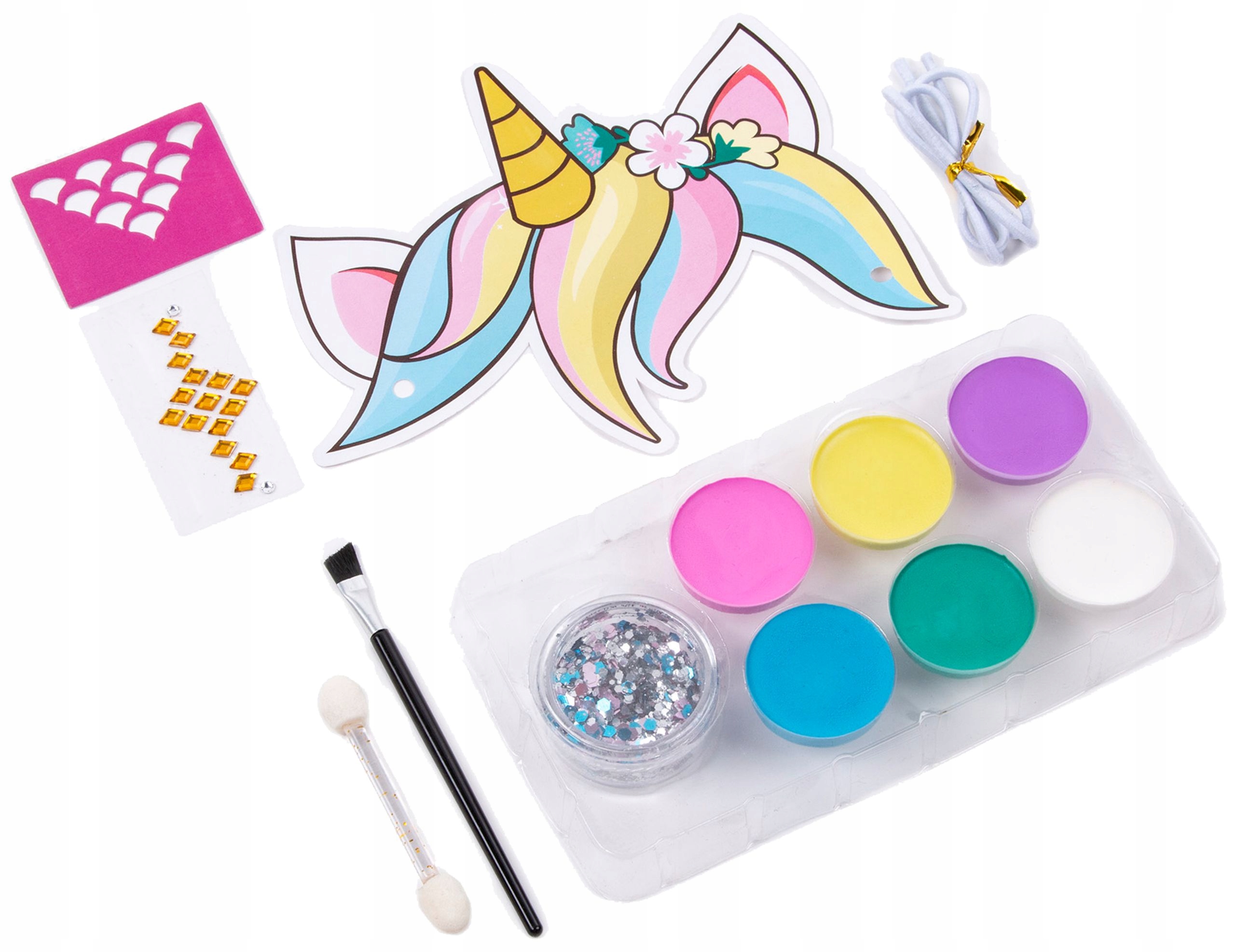 FARBY FARBKI DO MALOWANIA TWARZY 6 k CEKINY BROKAT Liczba sztuk 6 szt.