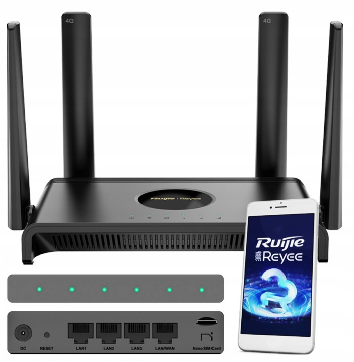 Router mobilny LTE 4G WiFi Ruijie Reyee RG-EW300T 300Mb/s aplikacja chmura