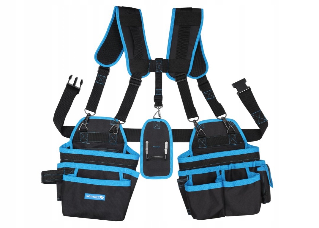 Hogert HT7G231 Pracovní Pás Na Nářadí S Ramenními Popruhy, 23 Kapes