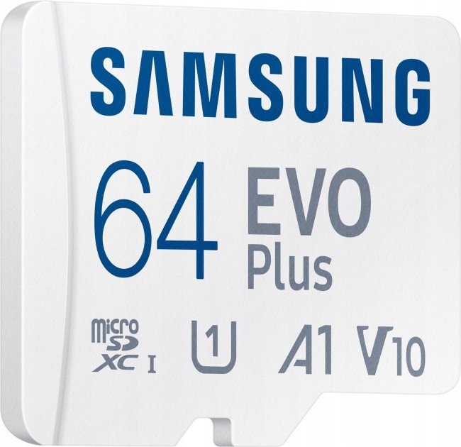 Samsung EVO PLUS microSDXC 64GB UHS-I U1 [Zapis 20MB/s Odczyt 130MB/s] Dołączony adapter tak