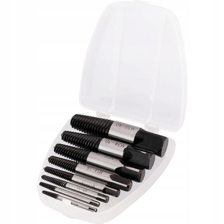 

Wykrętaki Do Zerwanych Śrub M3-M50 C9192 8 sztuk